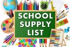  School Supply List
